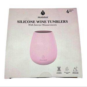 Silicone Wine tumblers 4 piece set